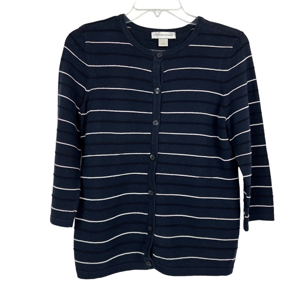 CHRISTOPHER & BANKS Women’s Button Cardigan Sweater Sz Small Multi Colors
